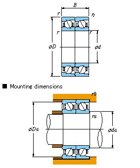 All kinds of faous brand Bearings and block Matched pair – Tandem DT – With machined cage HAR019CDT