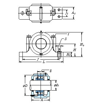 All kinds of faous brand Bearings and block Split type – Flat bottomSSN5, 6 SSN515