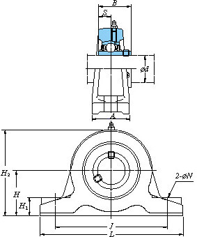 Thick SKF,NSK,NTN,Timken section pillow block type UCIP319