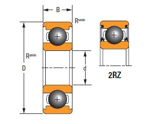 Timken SKF,NSK,NTN,Timken  626-2RZ Extra-Small 600 Series Deep Groove Ball Bearing