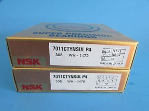 NSK7011CTYNSUL SKF,NSK,NTN,Timken P4 ABEC-7 Super Precision Angular Contact Bearing. Matched Pair