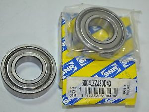 SNR High quality mechanical spare parts Ball Bearing Model# 6004-ZZJ30D43 J30D43 NEW – Lot of 2