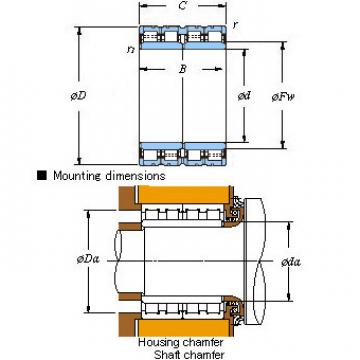 Four-row SKF,NSK,NTN,Timken cylindrical roller bearings 104FC74535C