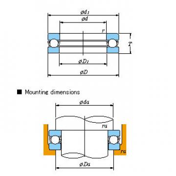 All kinds of faous brand Bearings and block Single direction &#8211; With flat back faces 51138