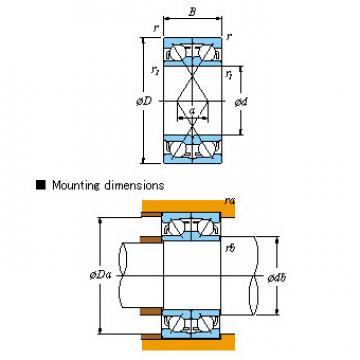 Matched SKF,NSK,NTN,Timken pair &#8211; Face-to-face DF &#8211; With pressed cage 7217DF