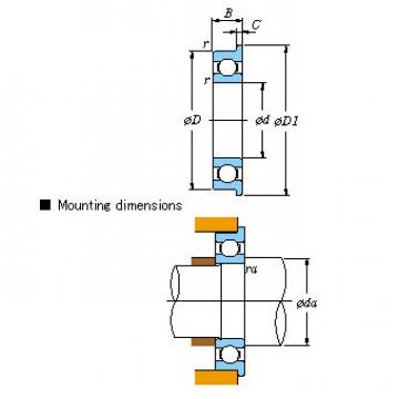 Extra-small, miniature ball bearings &#8211; Flanged type &#8211; Open MLF8012 NSK Country of Japan