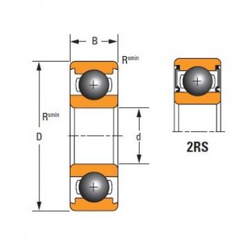 Timken  6011-2RS Standard 6000 Series Deep Groove Ball Bearing NSK Country of Japan