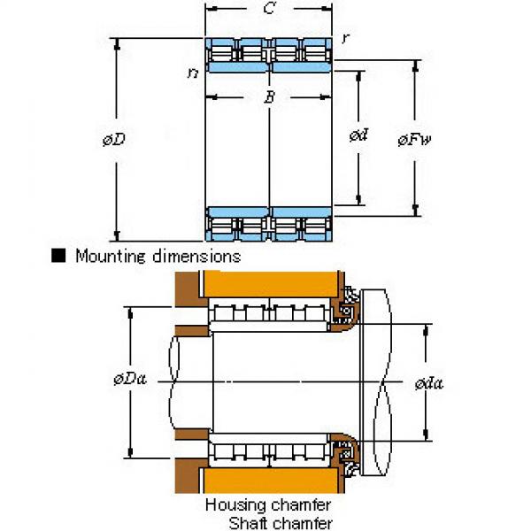 Four-row cylindrical roller bearings 173FC122889 NSK Country of Japan #3 image