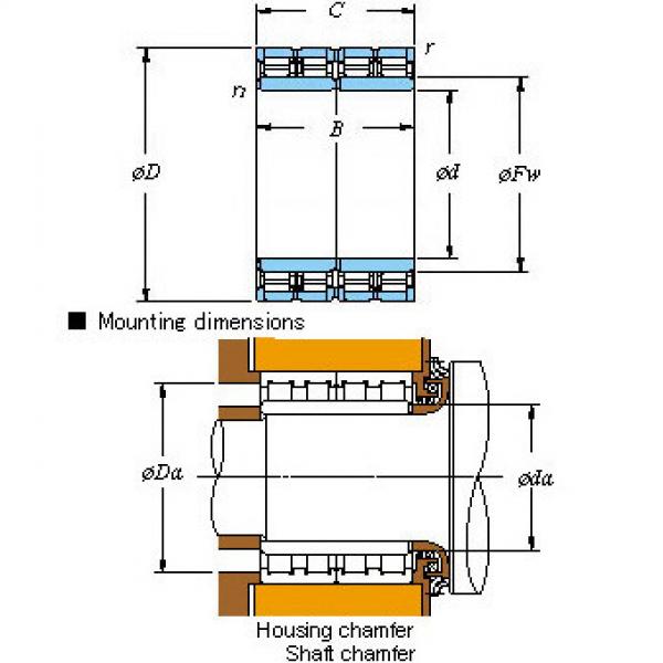 Four-row cylindrical roller bearings 152FC102700 NSK Country of Japan #3 image