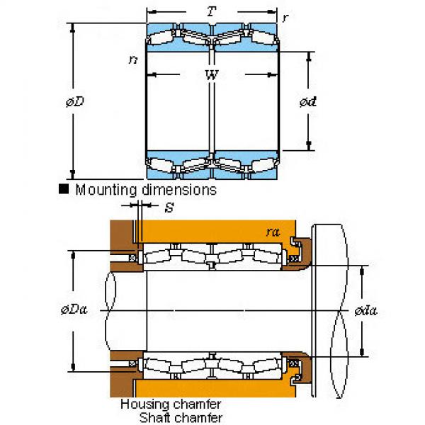 All kinds of faous brand Bearings and block Four-row tapered roller bearings HM252348D/310/310D #1 image