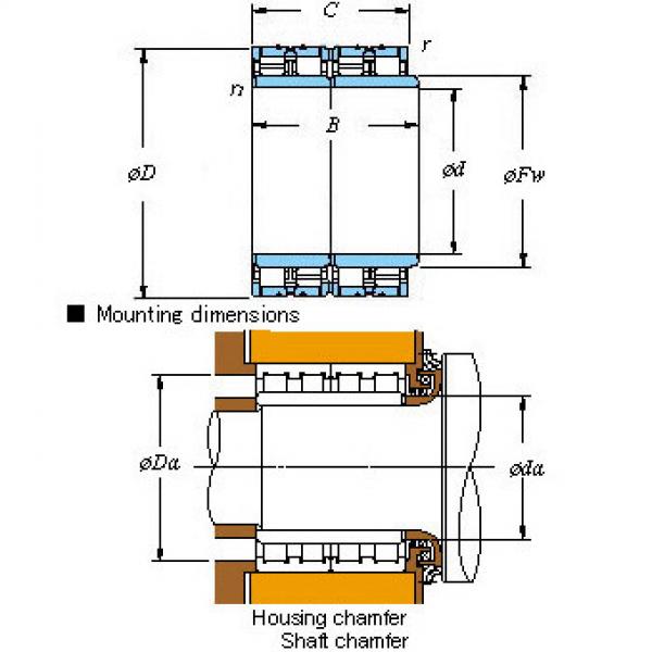 All kinds of faous brand Bearings and block Four-row cylindrical roller bearings 180FC123870A #1 image