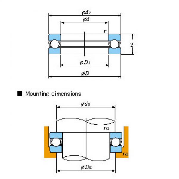 All kinds of faous brand Bearings and block Single direction &#8211; With flat back faces 51117 #1 image