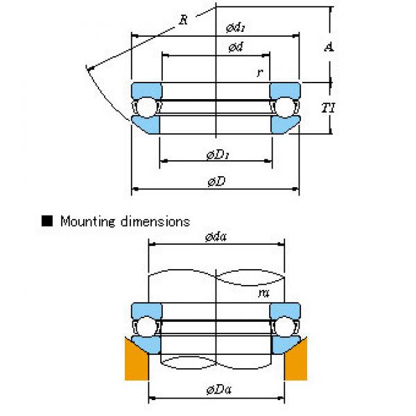 Single SKF,NSK,NTN,Timken direction &#8211; With spherical back face 53310 #1 image