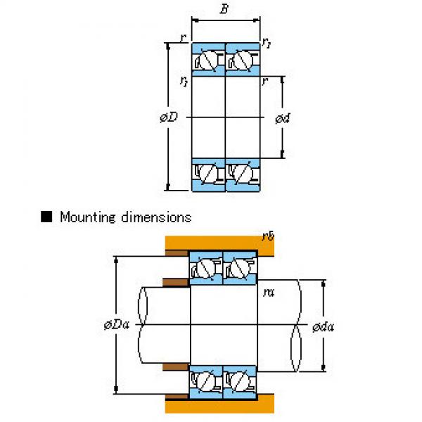 Matched High quality mechanical spare parts pair &#8211; Tandem DT &#8211; With pressed cage 7220BDT #1 image