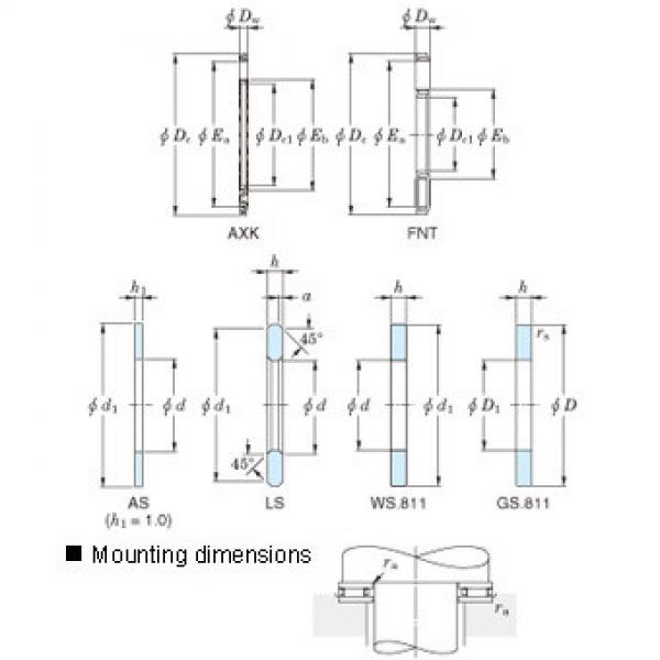 All kinds of faous brand Bearings and block Thrust needle roller bearings &#8211; Metric series, separate type &#8211; Thrust needle roller and cage assemblyAXK,FNT AXK150190 #1 image