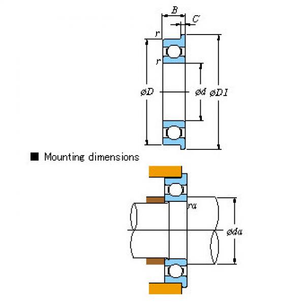 Extra-small, miniature ball bearings &#8211; Flanged type &#8211; Open MLF8012 NSK Country of Japan #3 image