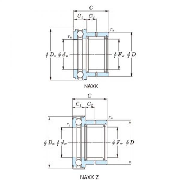 All kinds of faous brand Bearings and block Combined needle roller bearings &#8211; ball thrust series &#8211; NAXK,NAXK.Z NAXK15 #1 image