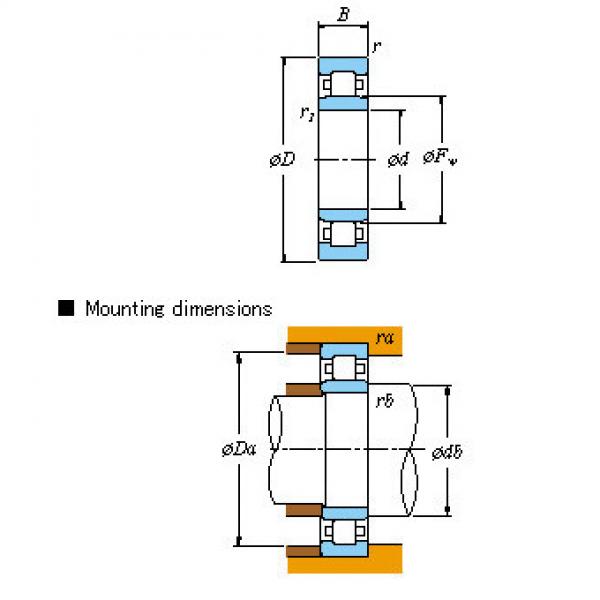 Single-row SKF,NSK,NTN,Timken &#8211; NU NU2210R #1 image