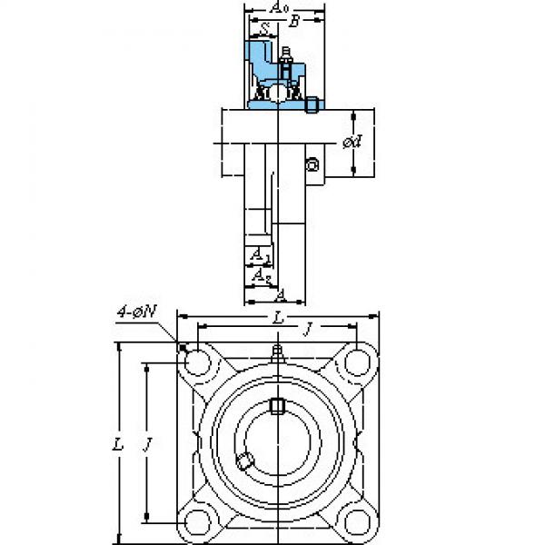 Square-flanged type UCFX11 NSK Country of Japan #3 image