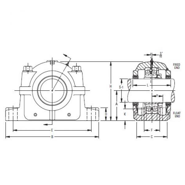 Timken Original and high quality  SAF 22509 1-1/2 Inch Tapered Bore Mounting Pillow Block SAF225 and SAF226 Series #1 image